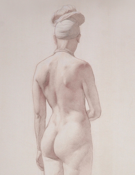 Rebecca C Gray, Shay Standing Back View, detail, 2014.